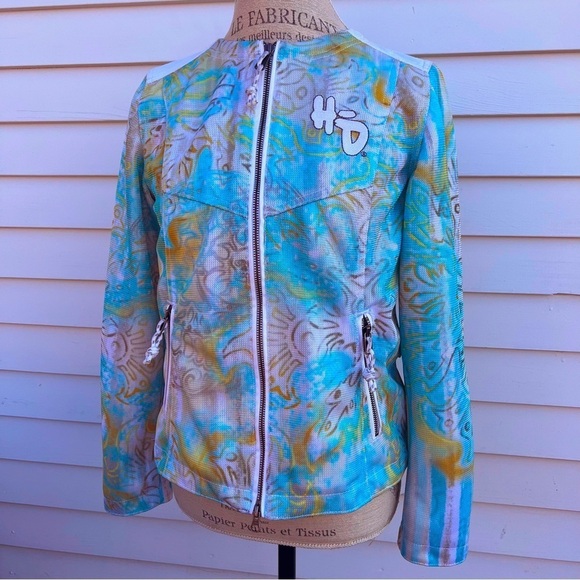 HARLEY-DAVIDSON Los Cabos White Mesh Functional Reflective Riding Jacket Sz S - Picture 4 of 16